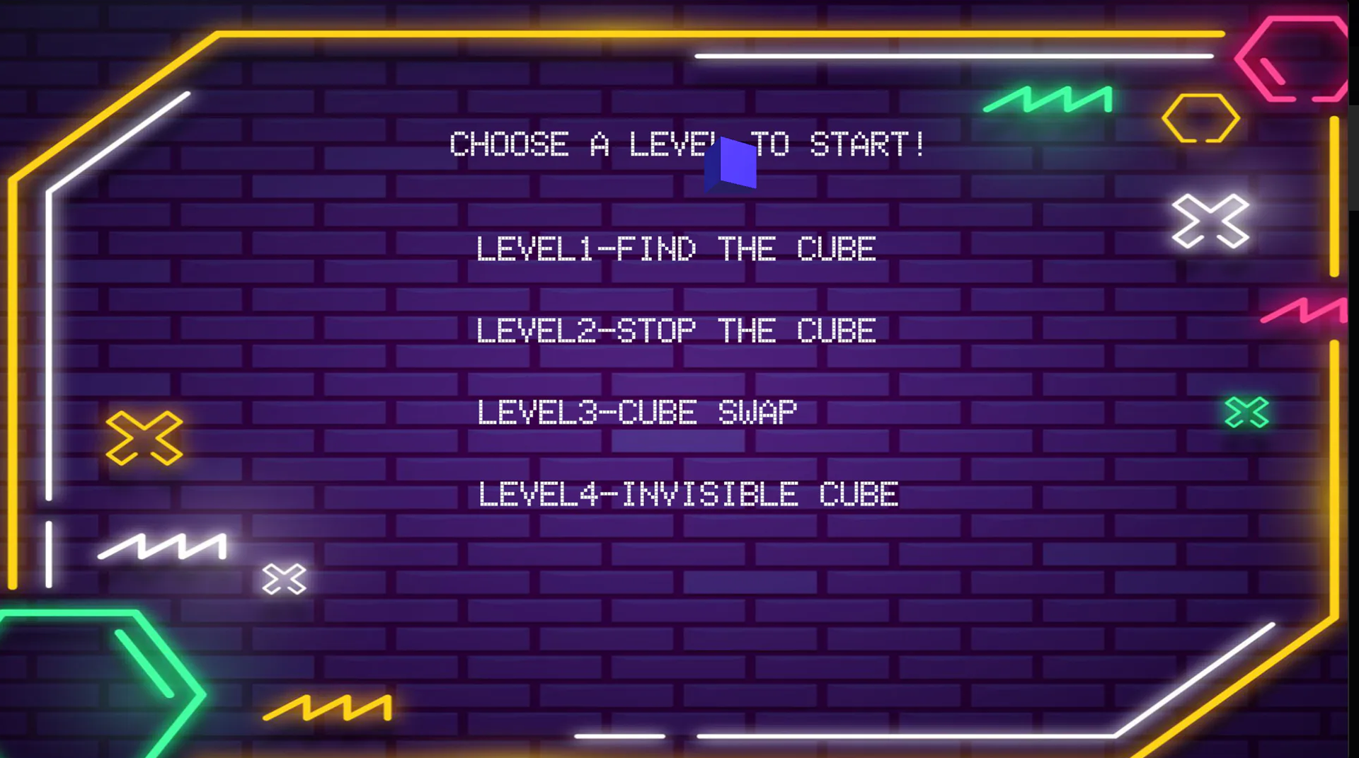 Main Menu — Choose a Level