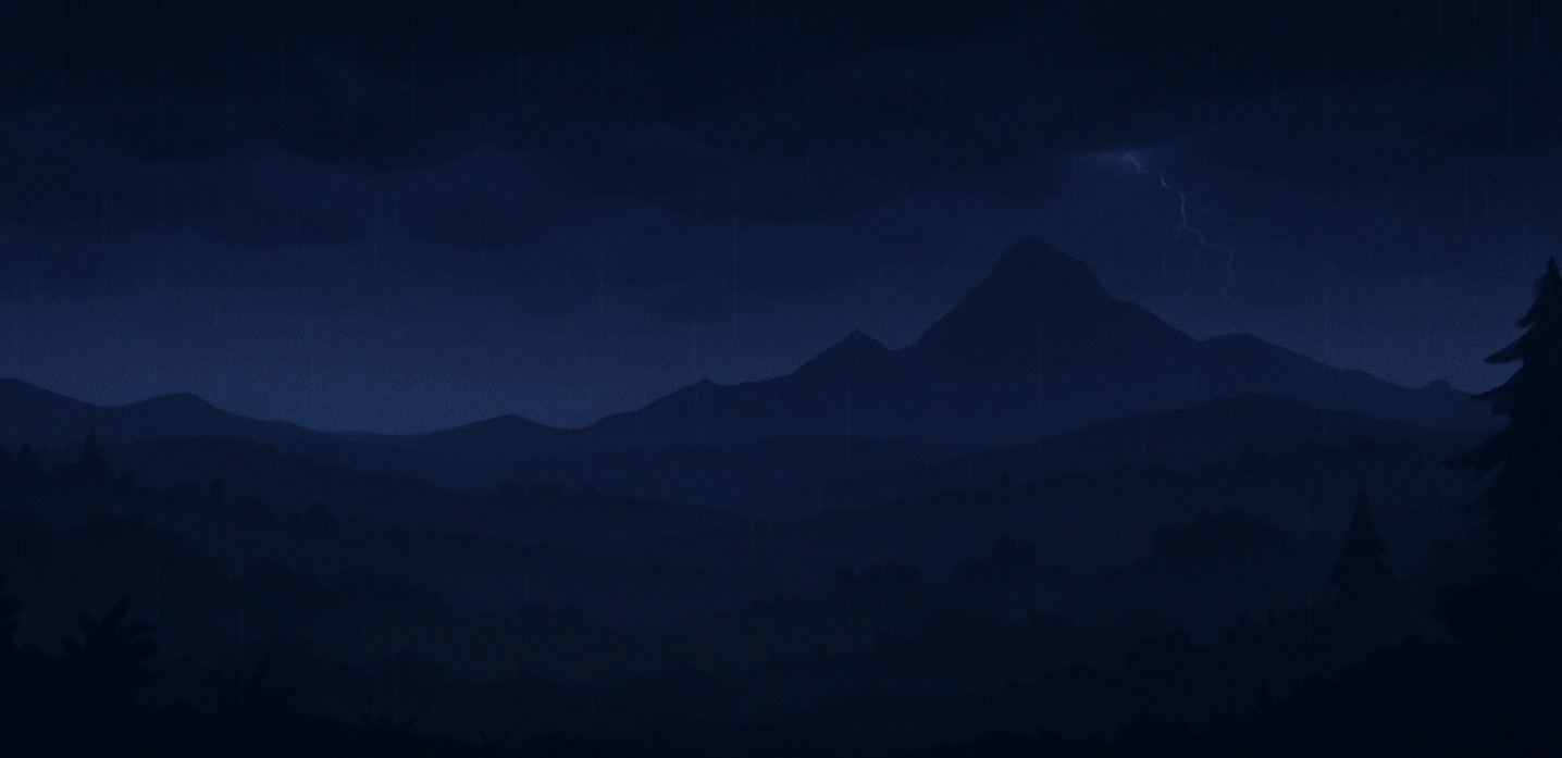 Destiny of Silence — Stormy Night Landscape